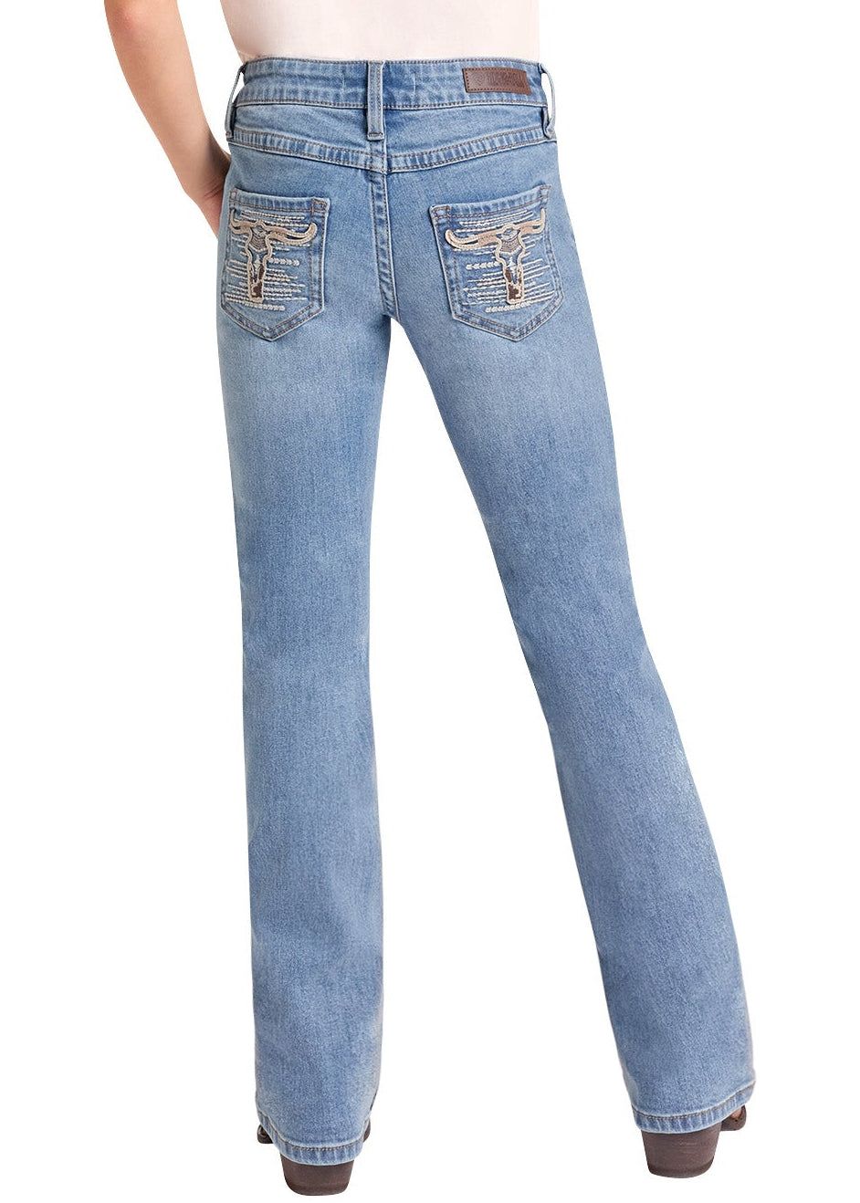 Rock &amp; Roll Girl's Steer Embroidered Boot