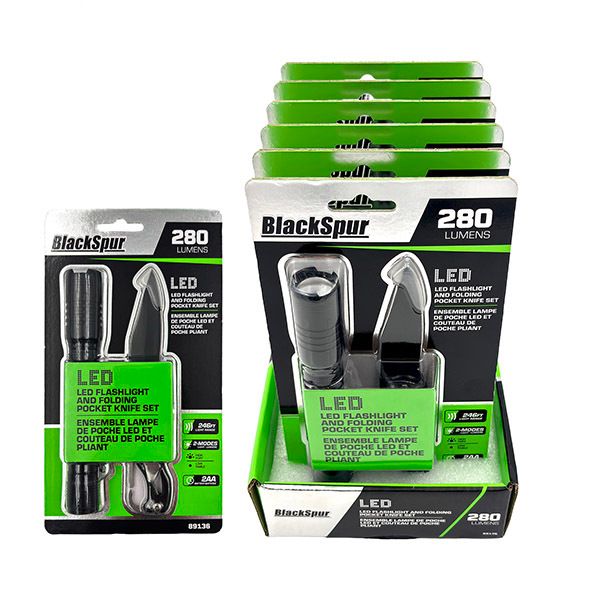 Flashlight &amp; Folding Knife Set