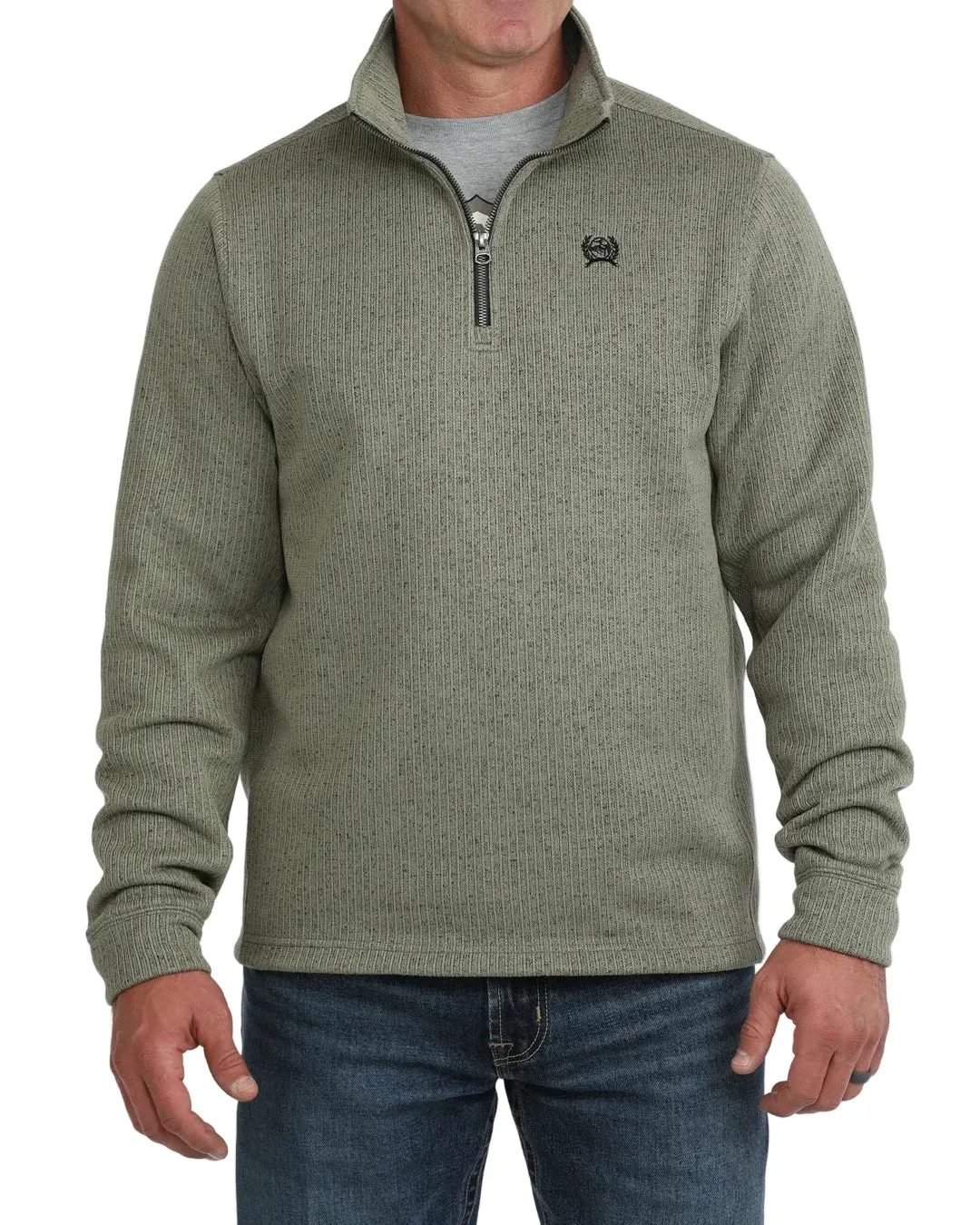Cinch Men's 1/4 Zip Pullover- Olive
