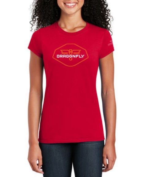 Dragonfly Women's Fitted Tee — Red