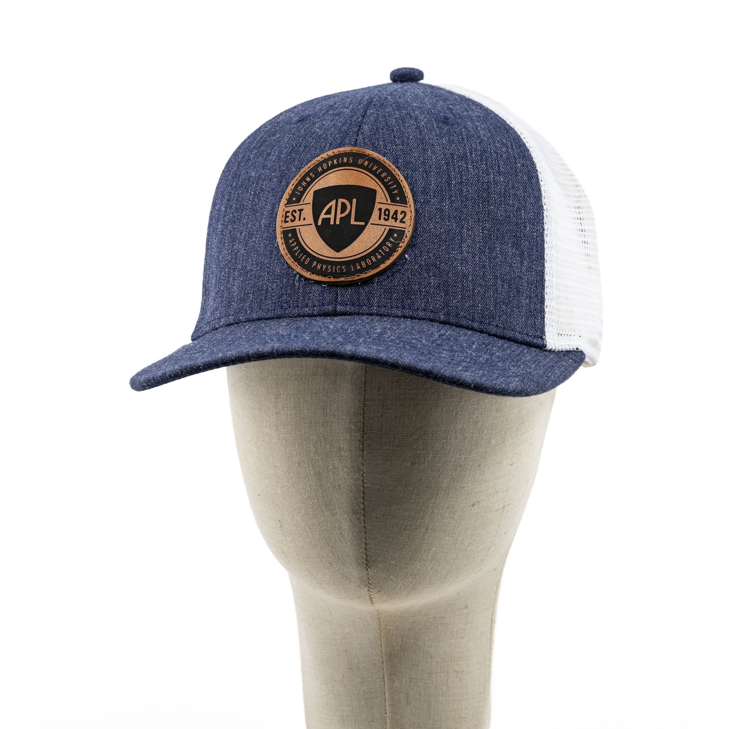 Cap Leather Patch — Navy