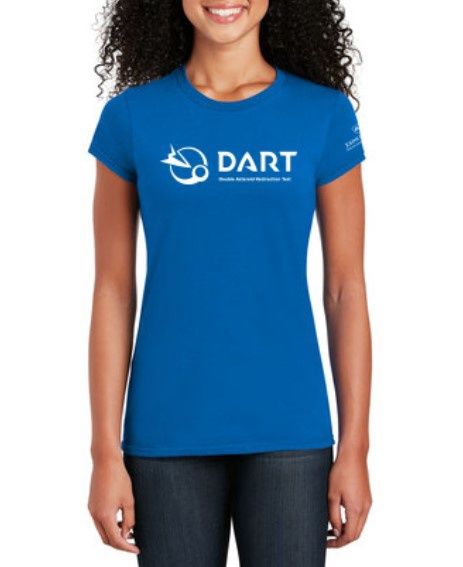 DART Women's Fitted Tee, Color: Royal, Size: 2XL