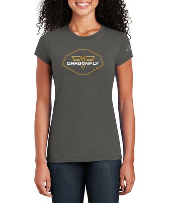 Dragonfly Women's Fitted Tee - Gray
