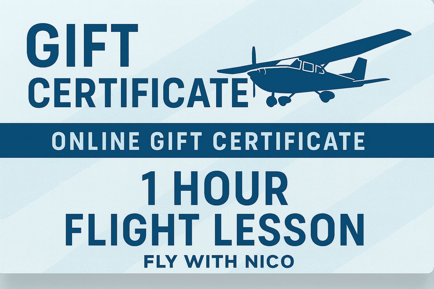 1 Hour Pre Paid Flight Lesson (Including 30 mins ground) 1 Hour Pre Paid Flight Lesson (Including 30 mins ground)