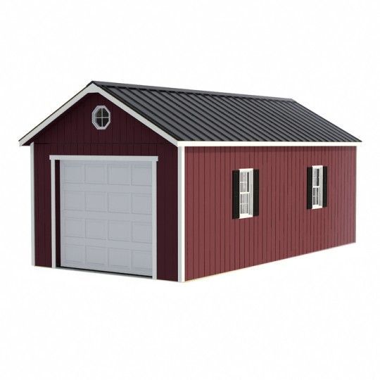 Best Barns Tailored Titan Standard 12x24 Wood Garage Kit w/ 6/12 Pitch Roof, No Doors (TTITND24)