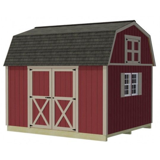 Best Barns Craftsman's Cove Standard 10x12 Wood Barn Kit w/ Doors Centered on Eave - (CCOVDE12) Best Barns Craftsman's Cove Standard 10x12 Wood Barn Kit w/ Doors Centered on Eave - (CCOVDE12)