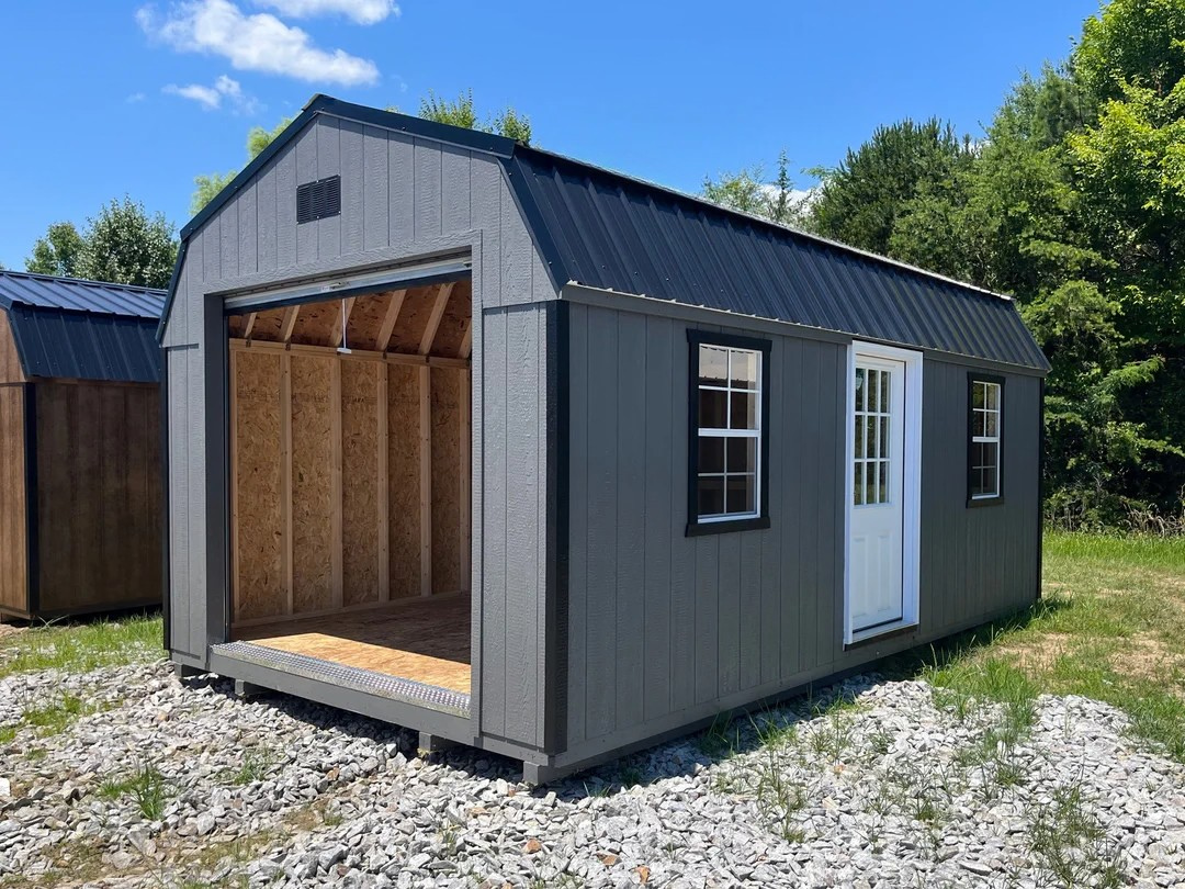 12x20 Heavy Duty Deluxe High Barn Garage Design #65