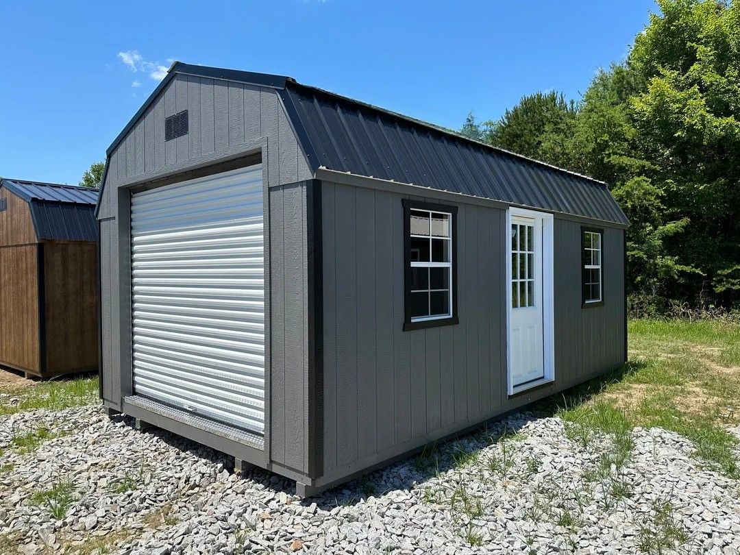 12x20 Heavy Duty Deluxe High Barn Garage Design #65