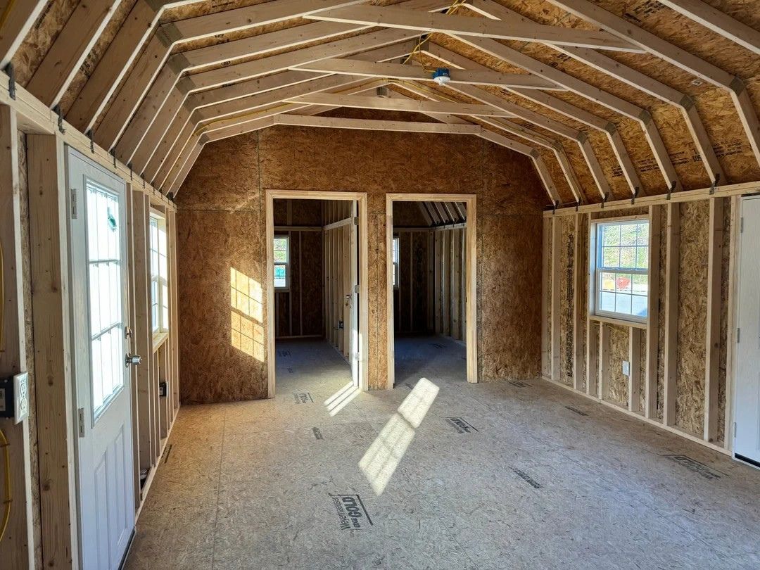 14x48 Deluxe High Barn with Rooms and Electrical Design #87