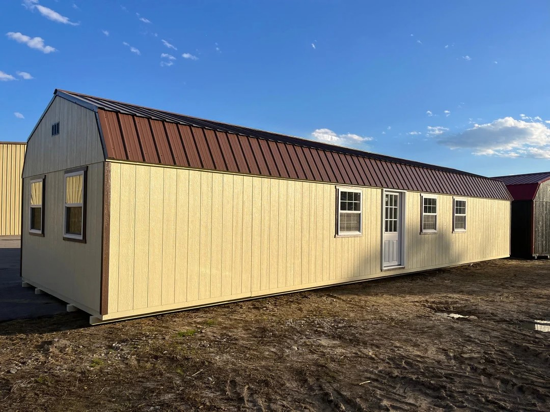 14x48 Deluxe High Barn with Rooms and Electrical Design #87