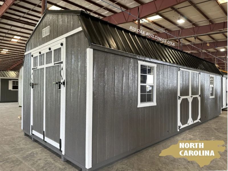 12x28 Heavy Duty Deluxe High Barn with Rampage Door with Electrical #NC1