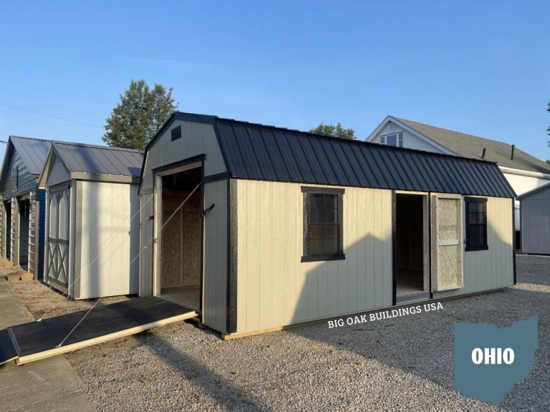 12x24 Heavy Duty High Barn with Rampage Door #OH2