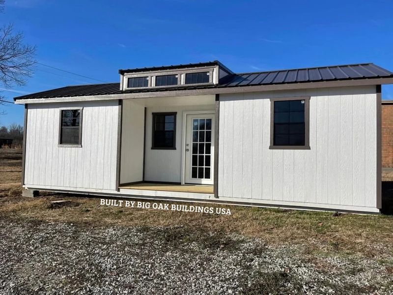 12x28 Deluxe A-Frame Building with Dormer and Inset Porch Design #271