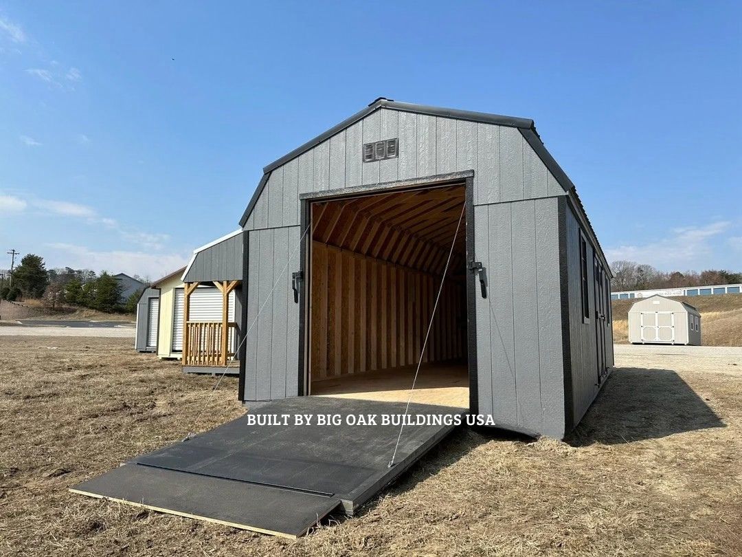 12x28 Heavy Duty Deluxe High Barn with Rampage Door Design #21