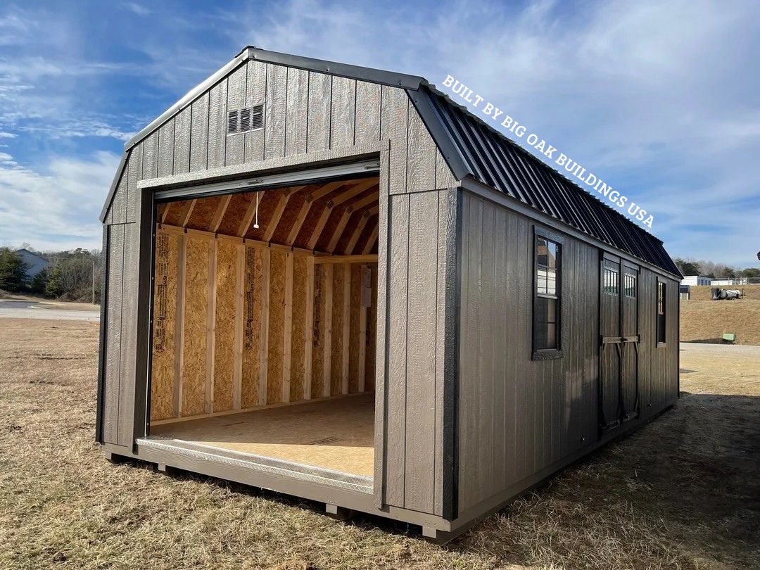 12x28 Heavy Duty Deluxe High Barn Garage Design #136