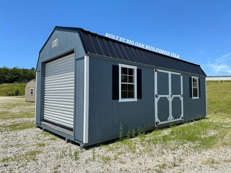 12x24 Heavy Duty Deluxe High Barn Garage Design #128