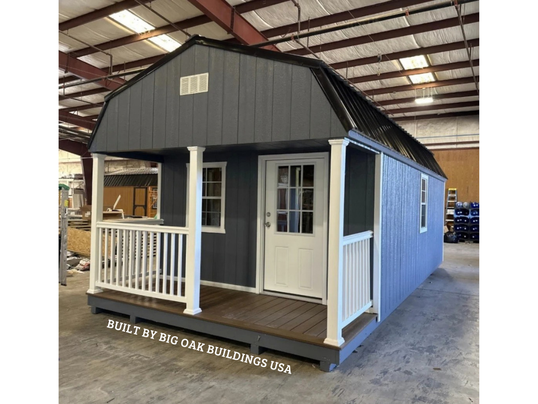 12x24 Deluxe High Barn Cabin with Electrical Design #290