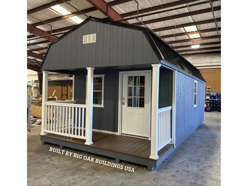 12x24 Deluxe High Barn Cabin with Electrical Design #290