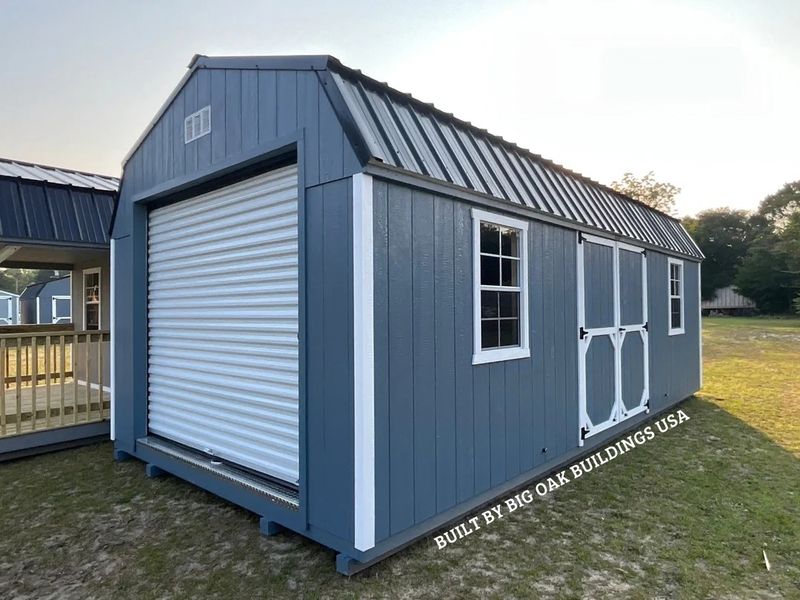 12x24 Heavy Duty Deluxe High Barn Garage Design #30