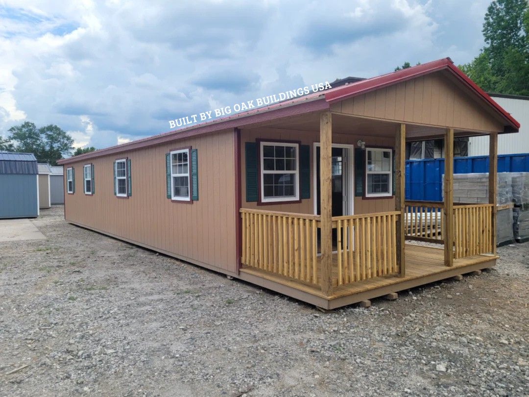 14x48 Finished Cottage with Porch Design #285