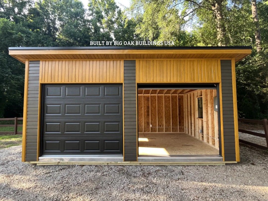 14x20 Designer Modern Escape Heavy Duty Garage with Electrical Design #278