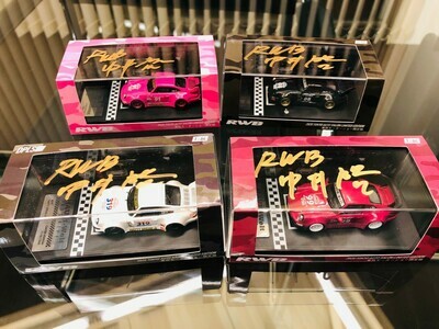 RWB 1/64 model car idlers (4Color Set) With Signed by Nakai-San limited 24 official