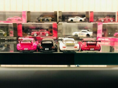 世界に一台RWB964中居氏サイン、Eighty One 1/43 RWB 1/64 model car idlers (4Color Set) With Signed by Nakai-San