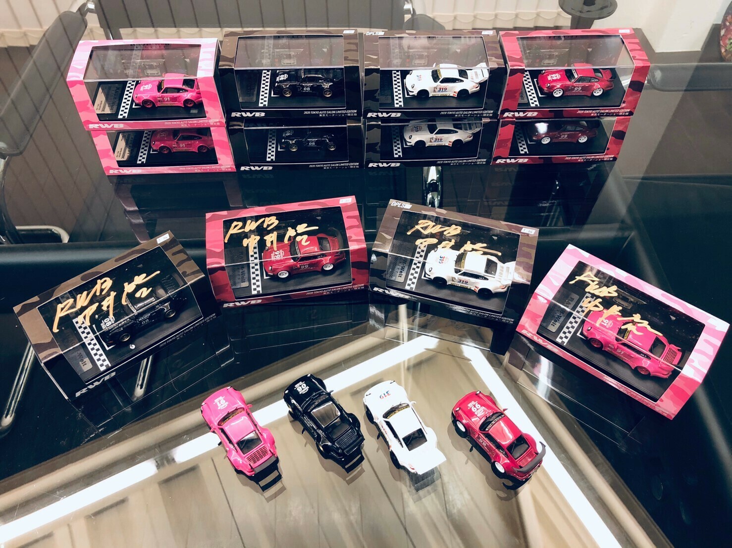 RWB 1/64 model car idlers (4Color Set) With Signed by Nakai-San