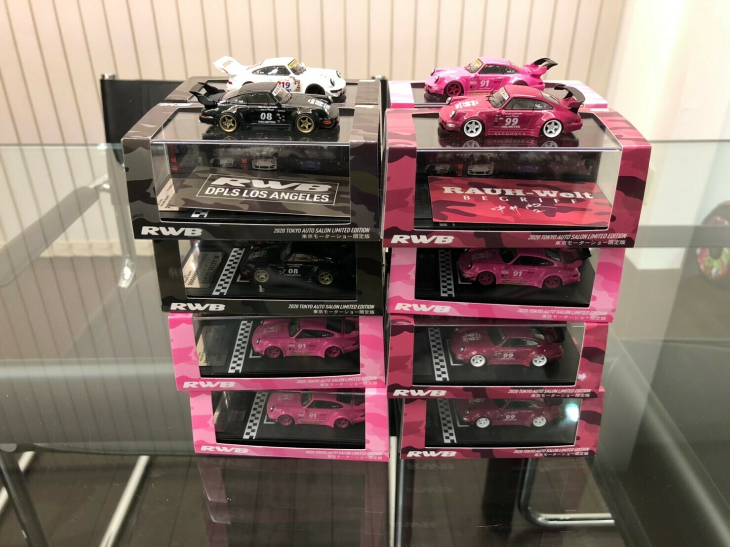 RWB 1/64 model car idlers (4Color Set) With Signed by Nakai-San