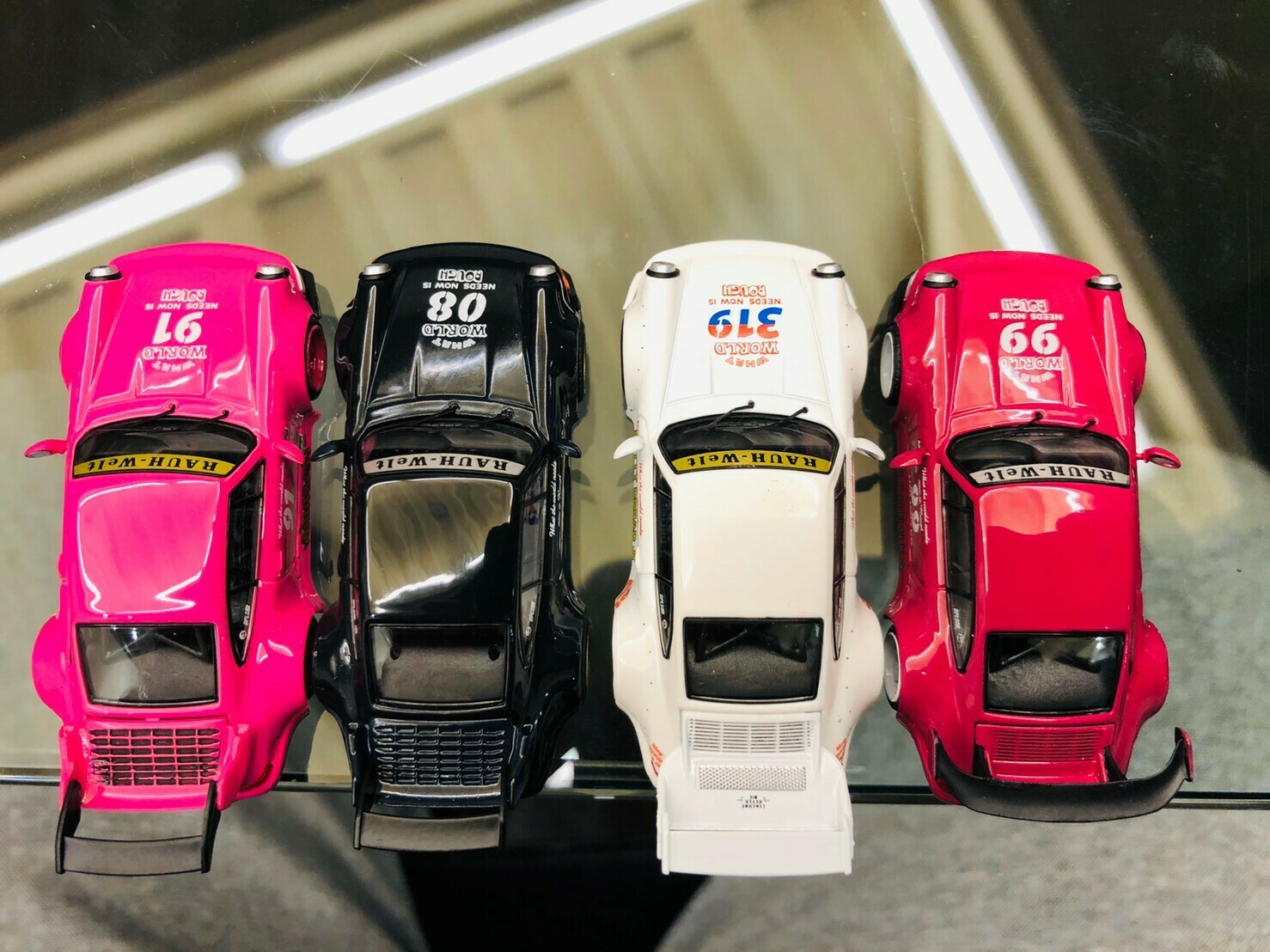 RWB 1/64 model car idlers (4Color Set) With Signed by Nakai RWB 1/64 model car idlers (4Color Set) With Signed by Nakai