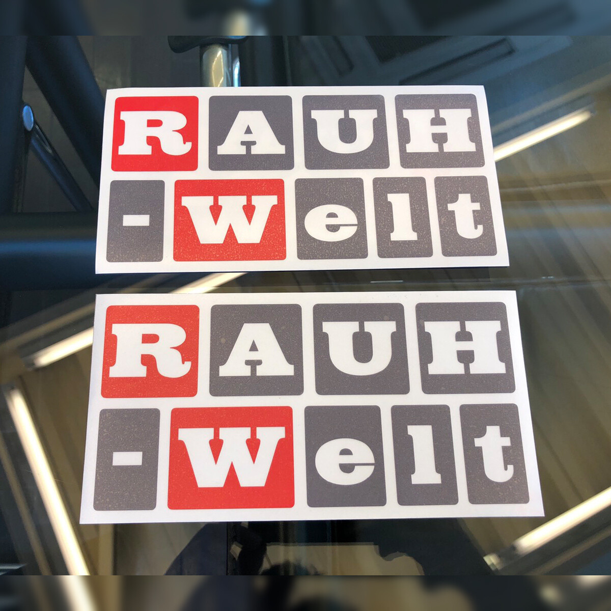 Square RAUH-Welt sticker Red/Gray(Set of 2 Sheets) Square RAUH-Welt sticker Red/Gray(Set of 2 Sheets)