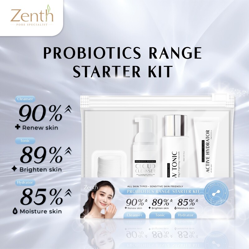 Probiotics Starter Kit (Cleanser, Tonic and Hydrator)