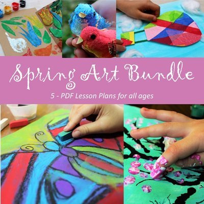 Spring Art Bundle - 5 PDF Lesson Plans Spring Art Bundle - 5 PDF Lesson Plans