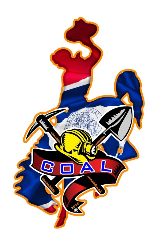 Wyo Sticker - Coal Bucking Horse (3in X 5in)