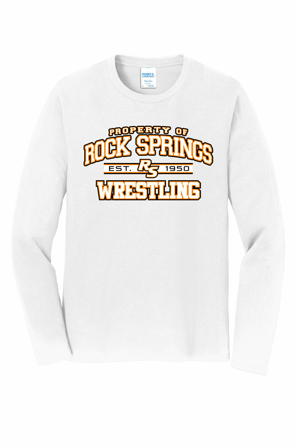 RSHS Wrestling - Port &amp; Company Long Sleeve Fan Favorite Tee (PC450LS White)