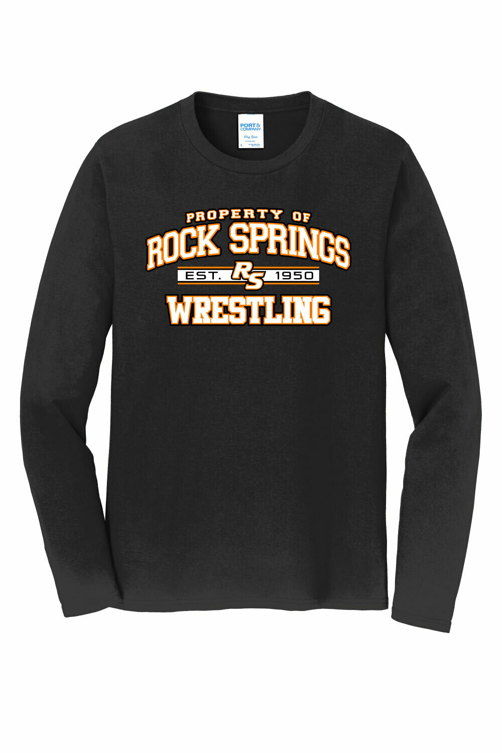 RSHS Wrestling - Port &amp; Company Long Sleeve Fan Favorite Tee (PC450LS Jet Black)