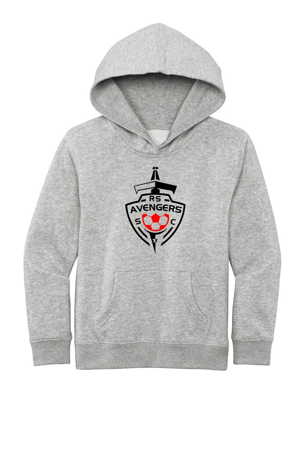 Avengers - District Youth V.I.T. Fleece Hoodie (DT6100Y Light Heather Grey)