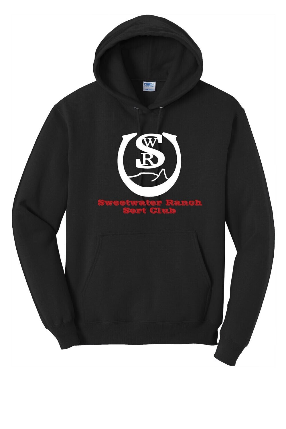 Sweetwater Ranch Sort - Port &amp; Company Core Fleece Pullover Hooded Sweatshirt (L PC78H jetBlack)