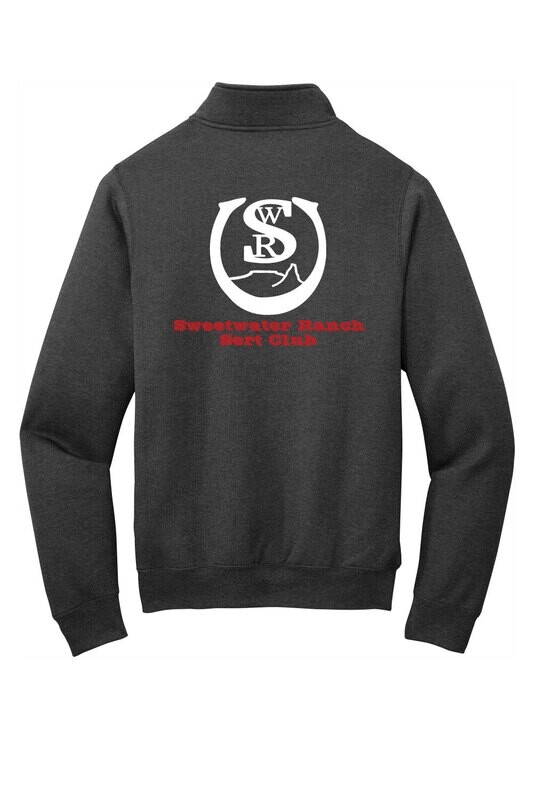 Sweetwater Ranch Sort - Port &amp; Company Core Fleece 1/4-Zip Pullover Sweatshirt (L PC78Q Dark Heather Gray)