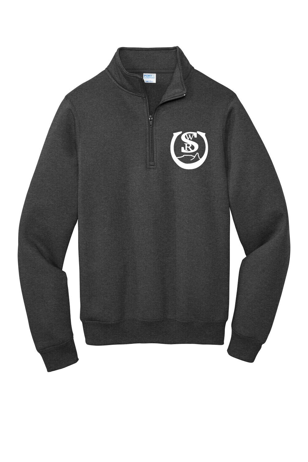 Sweetwater Ranch Sort - Port &amp; Company Core Fleece 1/4-Zip Pullover Sweatshirt (PC78Q Dark Heather Gray)