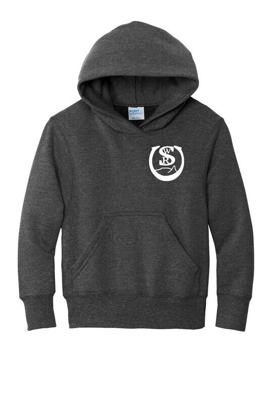 Sweetwater Ranch Sort - Port &amp; Company Youth Core Fleece Pullover Hooded Sweatshirt (S PC90YH Dark Heather Gray)