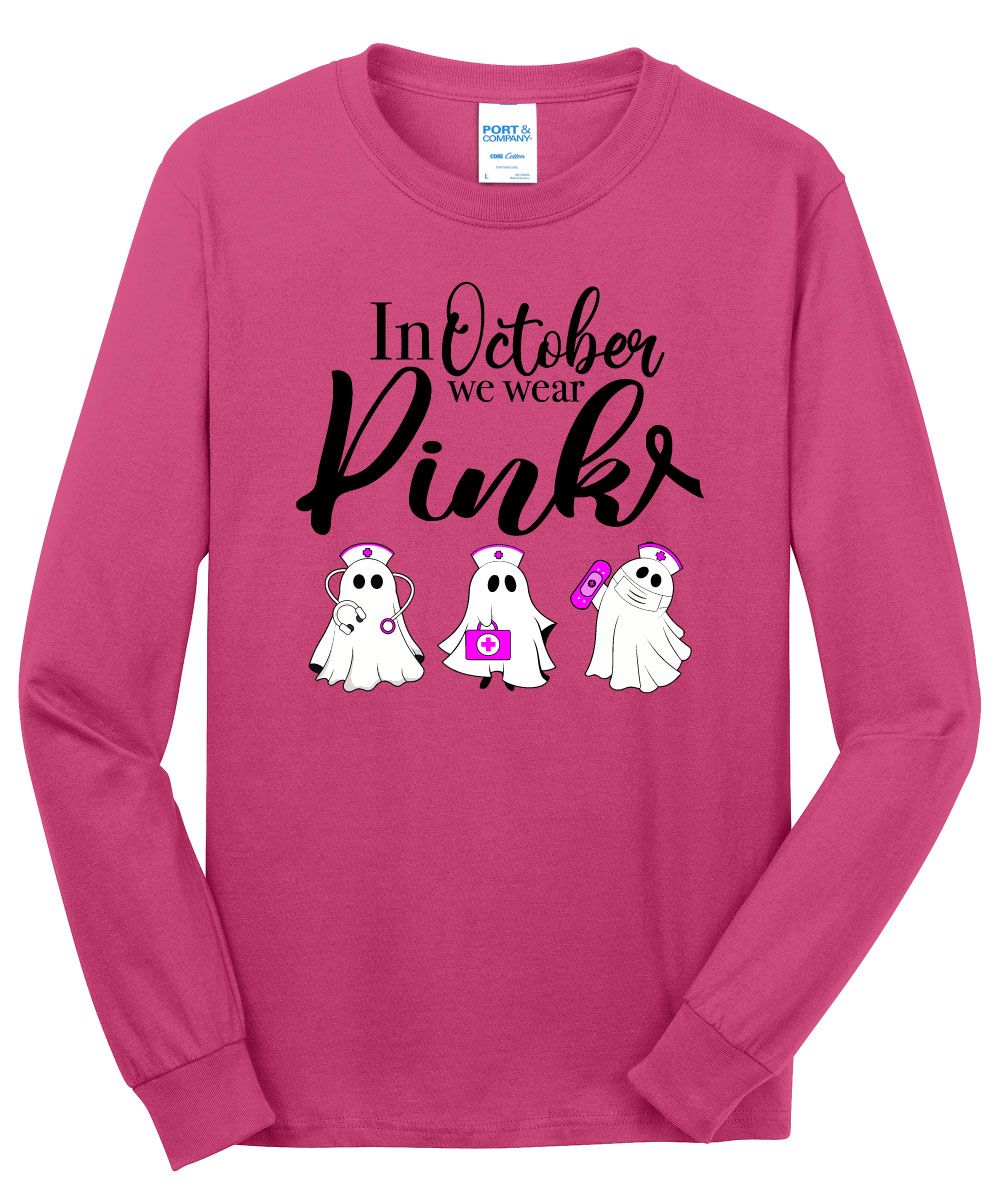 WWCC SNA - In October We Wear Pink Long Sleeve (PC54LS)