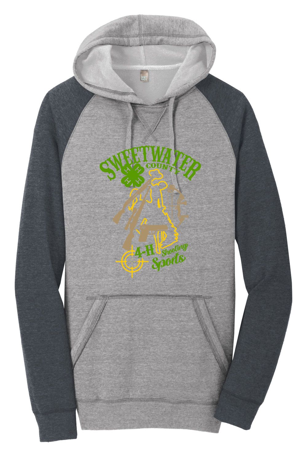 SWC 4H - District Lightweight Fleece Raglan Hoodie (DT196)