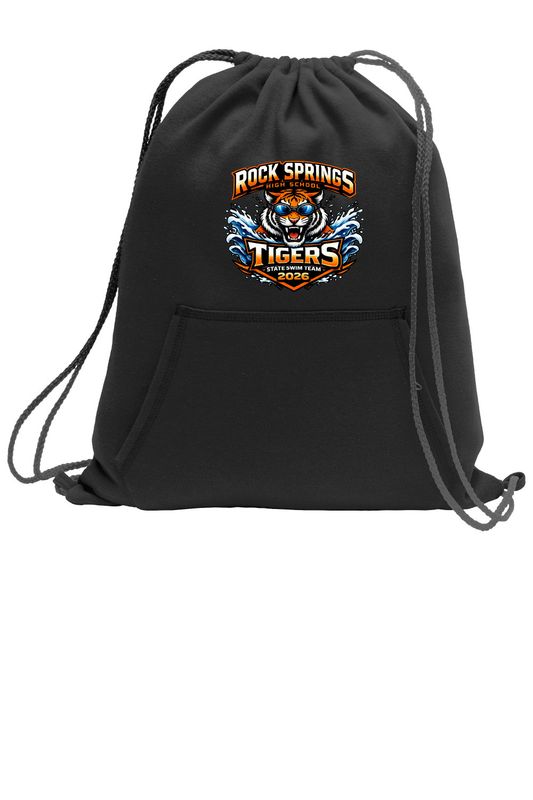 RSHS Swim - Port &amp; Co Core Fleece Sweatshirt Cinch Pack (BG614 Black)