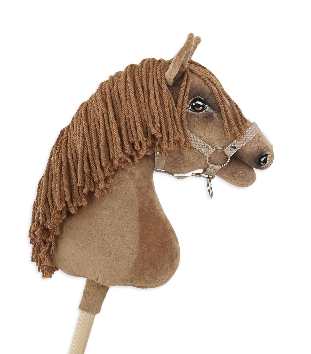 ​Super Hobby Horse – prachtig realistisch groot paard op een stokje-bruine kleur paard