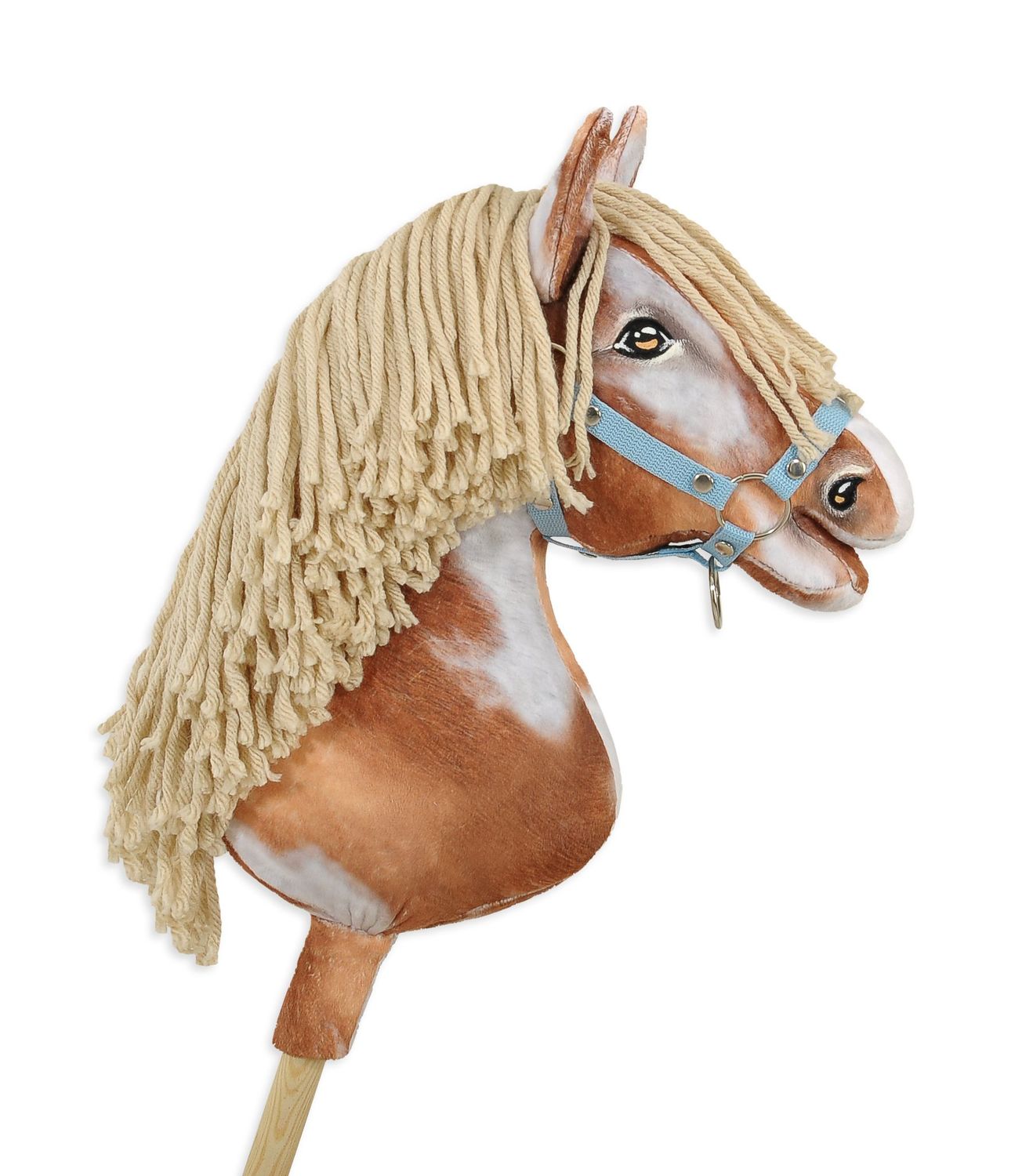 ​Super Hobby Horse – prachtig realistisch groot paard op een stokje-grijs-bruine kleur