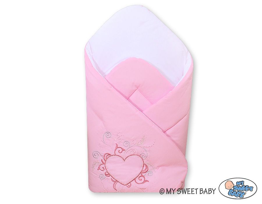 ​Inbakerdoek, roze kleur met hart