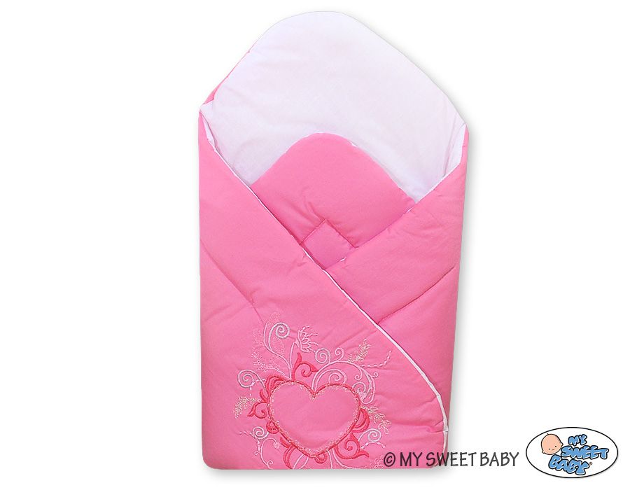 ​Inbakerdoek, roze kleur met hart