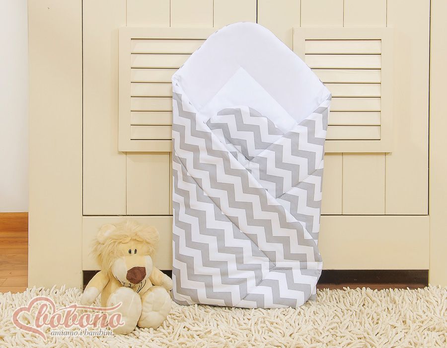 ​Inbakerdoek, grijze kleur Simple Chevron