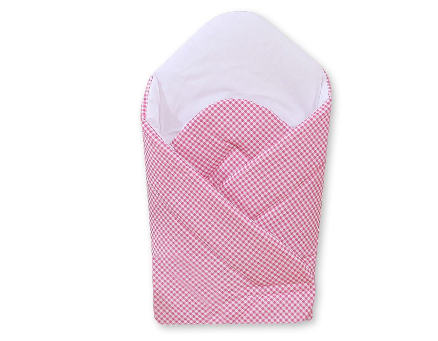 ​Zachte Inbakerdoek, roze kleur, geruit